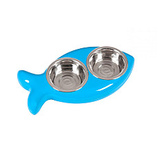 Castron din inox dublu BOWL FISH 2×..