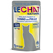 LECHAT NATURAL Pouch Tuna and chick..