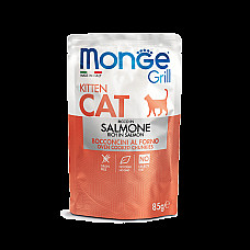 MONGE CAT GRILL POUCH KITTEN SALMON..