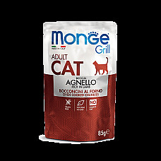 MONGE CAT GRILL POUCH ADULT LAMB 85..