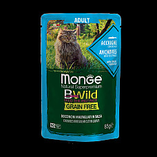 MONGE CAT BWILD POUCH Adult Anchovi..