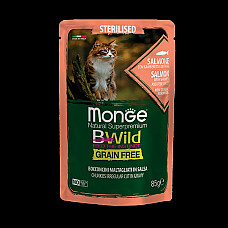 MONGE CAT BWILD POUCH Sterilised Sa..