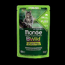 MONGE CAT BWILD POUCH Sterilised Wi..