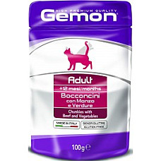 GEMON CAT POUCH ADULT Beef/Vegetabl..