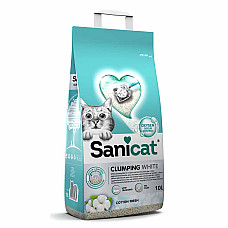 SANICAT CLUMPING WHITE COTTON FRESH..
