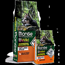 MONGE DRY DOG BWILD GF PUPPY Duck/P..