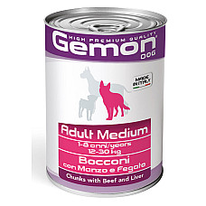 GEMON DOG MEDIUM ADULT BEEF/LIVER 4..