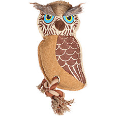 Jucarie Nada Owl with rope Brown