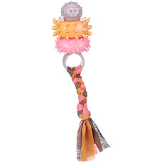 Jucarie din cauciuc Puppy Rings Taupe