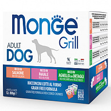 MONGE DOG GRILL MIX BOX ADULT SALMO..