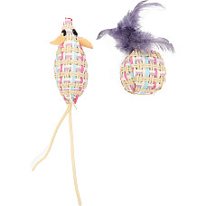 Jucarie pentru pisici Texa Ball+Mouse Purple