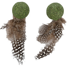 Jucarie pentru pisici Katti Catnip Ball With Feathers