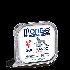 MONGE DOG SOLO Pate 100% beef 150 г..