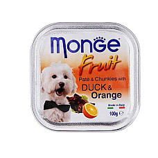 MONGE DOG FRUIT DUCK/ORANGE 100gr...