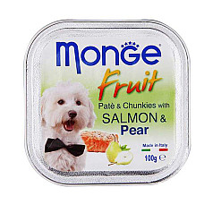MONGE DOG FRUIT SALMON/PEAR 100gr...