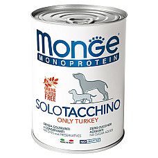 MONGE DOG SOLO Pate 100% turkey 400..