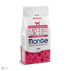 MONGE DRY CAT KITTEN Beef 1,5kg..