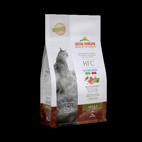 ALMO NATURE DRY Pisici Adulte HFC Vită Sterilizată 1,2 kg