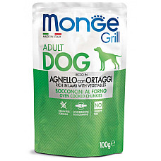 MONGE DOG GRILL POUCH LAMB/VEGETABL..