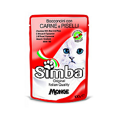 SIMBA CAT Pouches with beef and pea..