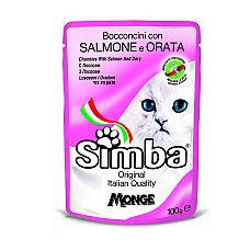 SIMBA CAT Pouches with salmon and d..