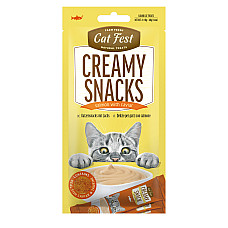 Cat Fest Creamy snacks with Salmon ..