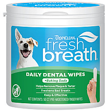 TropiClean Fresh Breath Finger Dental Wipes