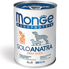 MONGE DOG SOLO Pate 100% Duck 400g..
