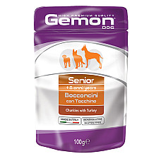 Gemon Dog pouch Senior Chunkies wit..