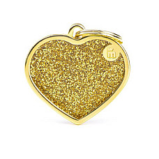 Medalion CUORE L GLITTER ORO SHINE..