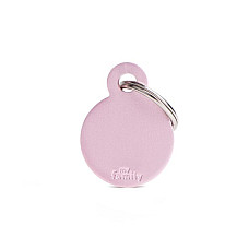 Medalion SMALL ROUND ALUMINUM PINK..