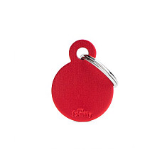 Medalion SMALL ROUND ALUMINUM RED..