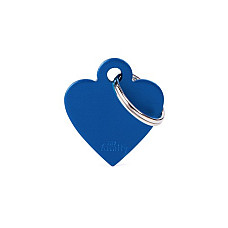 Medalion SMALL HEART ALUMINUM BLUE..