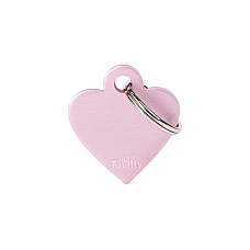 Medalion SMALL HEART ALUMINUM PINK..