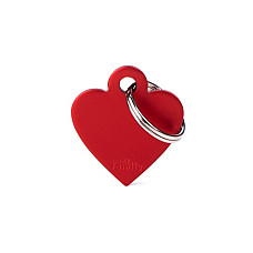 Medalion SMALL HEART ALUMINUM RED..