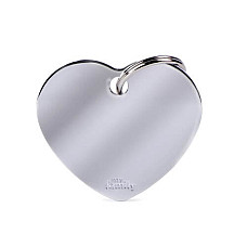 Medalion BIG HEART CHROME PLATED BR..