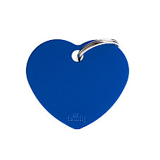 Medalion BIG HEART ALUMINUM BLUE..