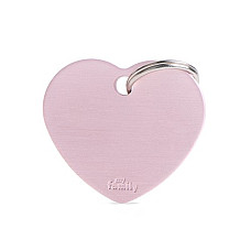 Medalion BIG HEART ALUMINUM PINK..