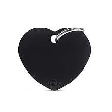 Medalion BIG HEART ALUMINUM BLACK..