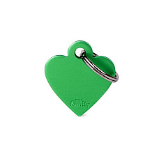 Medalion SMALL HEART ALUMINUM GREEN..