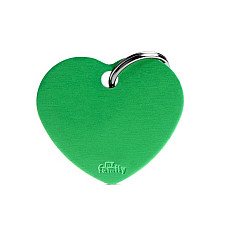 Medalion BIG HEART ALUMINUM GREEN..