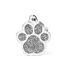 Medalion BIG PAW GLITTER GREY..