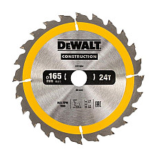 Disc de tăiere DEWALT 165x20mm 24T ..
