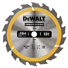 Disc cu falt DEWALT 184x16mm 18T DT..
