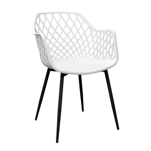 Scaun SL-7019 Picioare Albe+Negre