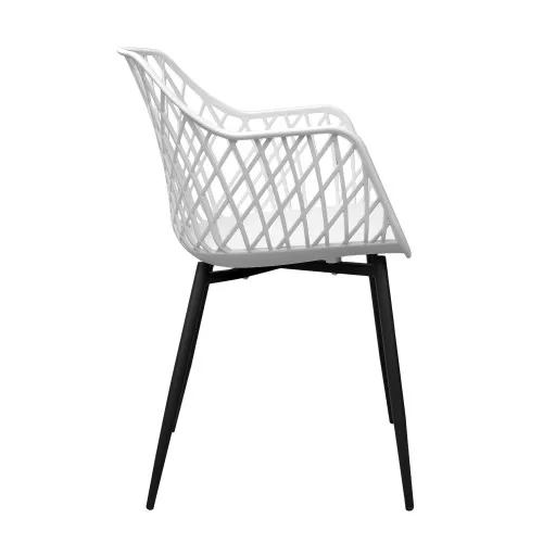 Scaun SL-7019 Picioare Albe+Negre