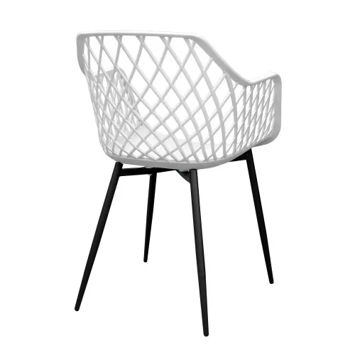 Scaun SL-7019 Picioare Albe+Negre