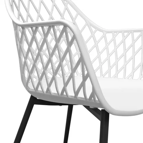 Scaun SL-7019 Picioare Albe+Negre