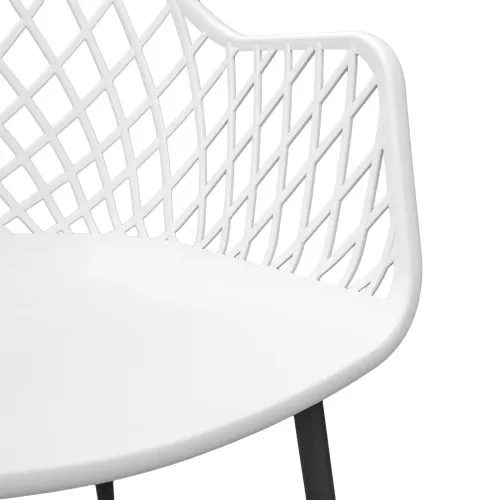 Scaun SL-7019 Picioare Albe+Negre