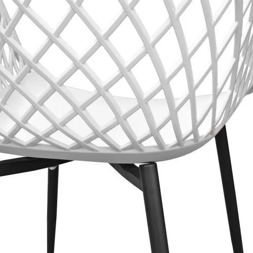 Scaun SL-7019 Picioare Albe+Negre